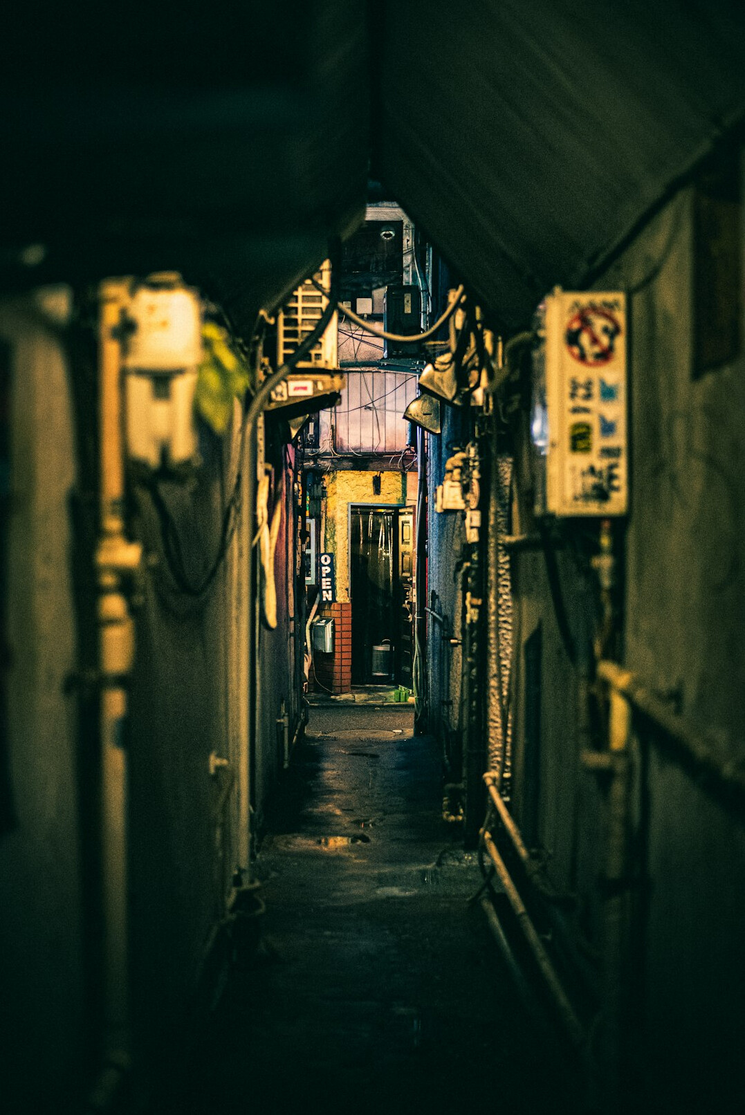 dark alley at night