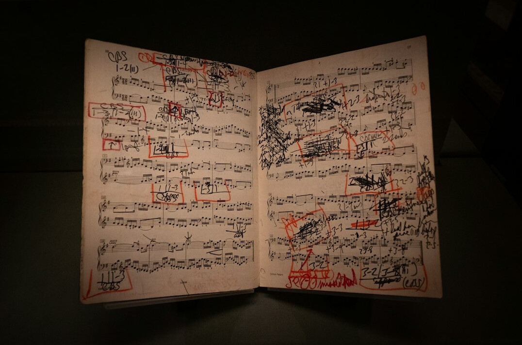 book pages with notes