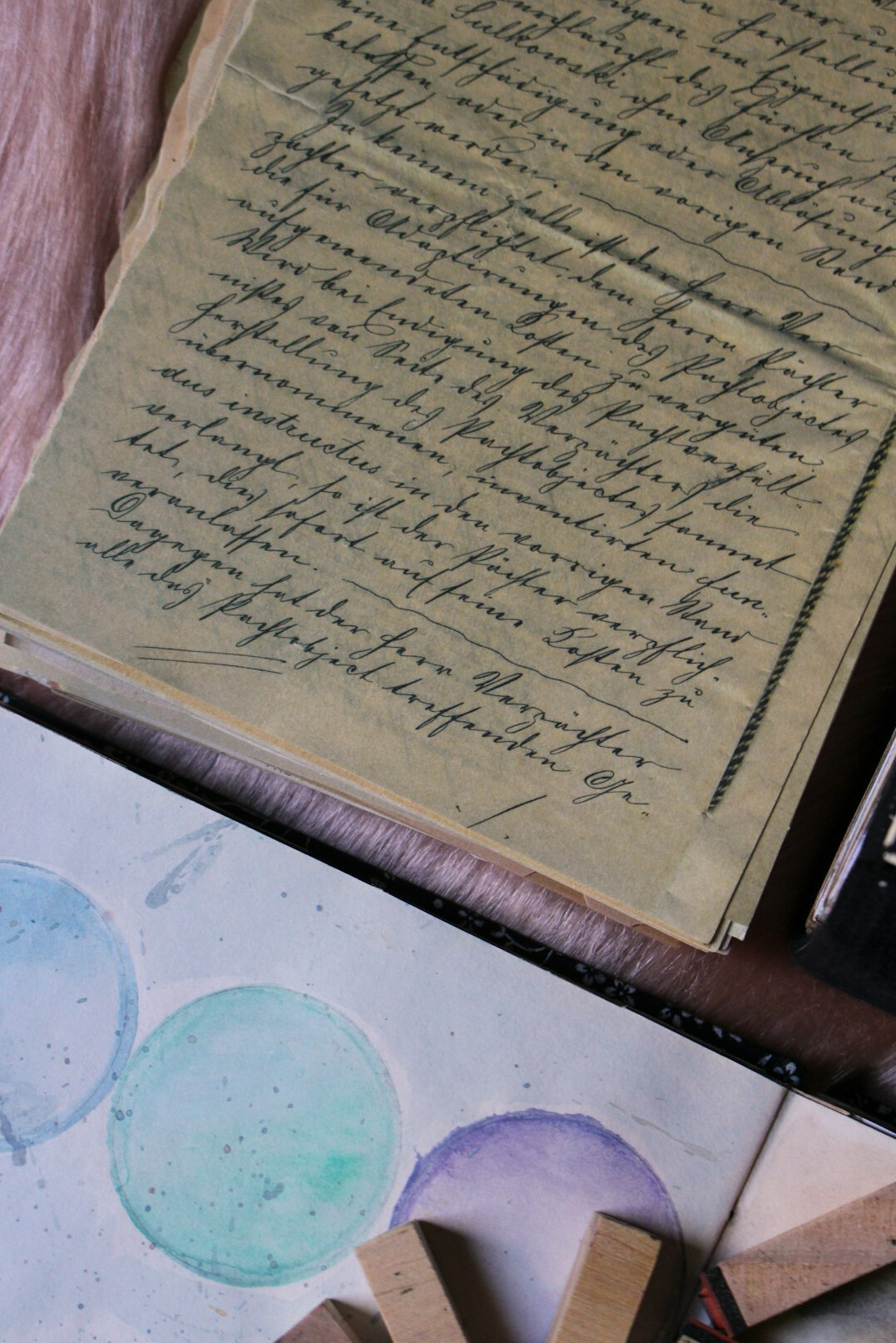 mysterious character writing notes